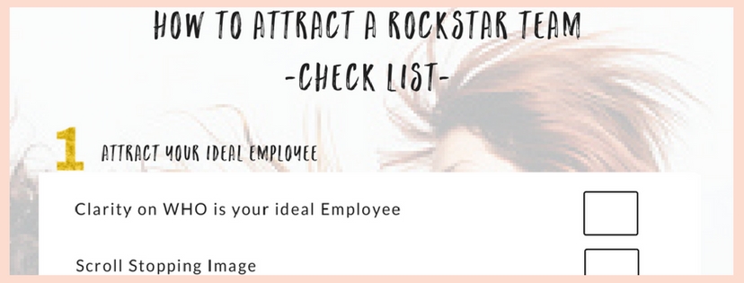 Attract a Rockstar Team check list