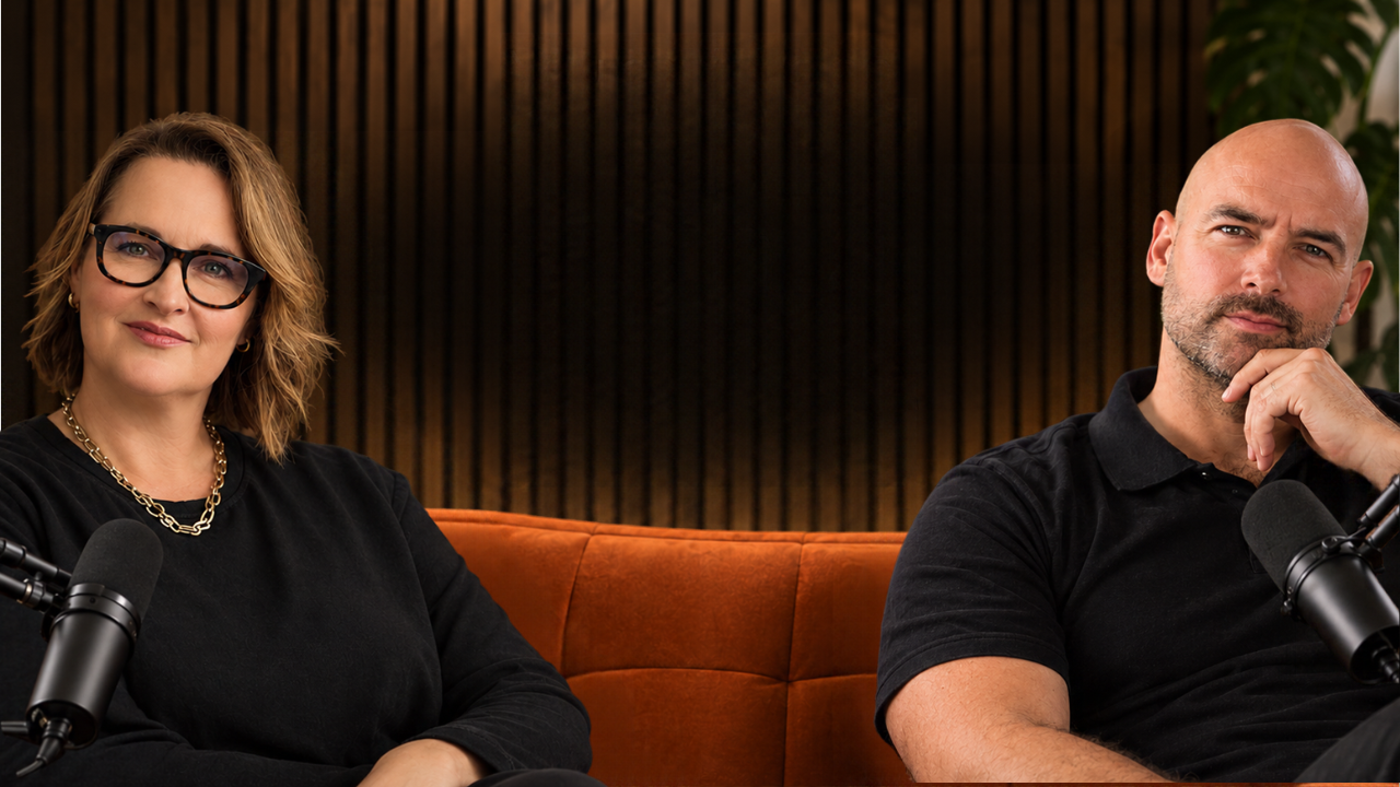 Larissa and Joel in the SalonCEO Podcast studio